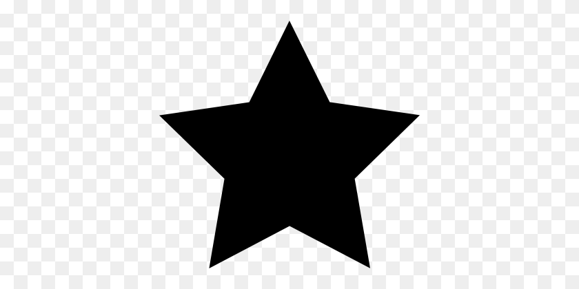 378x360 Estrella Negra - Etiqueta Engomada De La Estrella Png