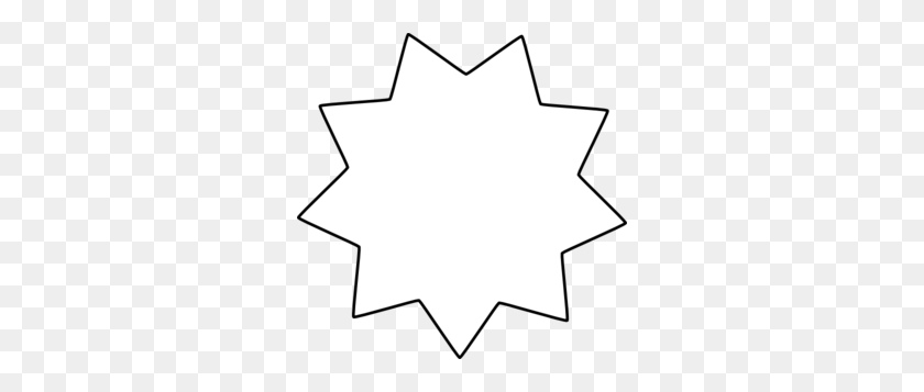 300x297 Black Star Boundary Clip Art - Polygon Clipart