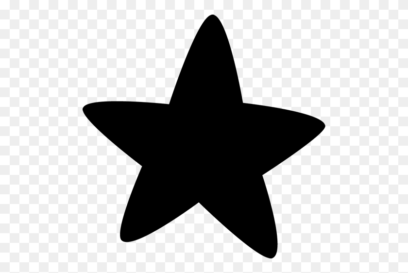 500x502 Black Star Clip Art - Falling Star Clipart