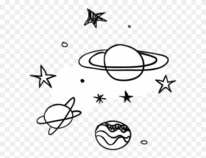 603x587 Black Stars White Sky Galaxy Planet Planets Dots - Stars And Planets Clipart