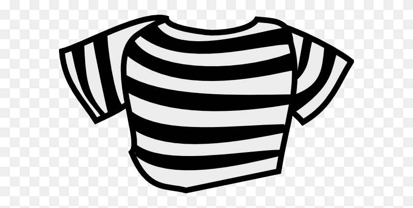 600x364 Black Striped Shirt Clip Art - Shirt And Tie Clipart