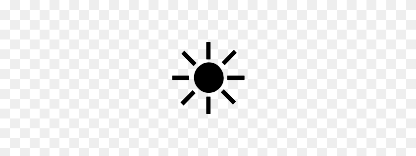 256x256 Sol Negro Con Rayos Cara Sonriente Carácter Unicode U - Sol Negro Png
