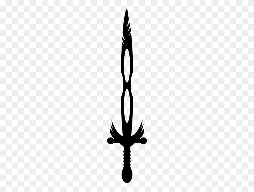 132x578 Black Sword Clip Art - Sword Vector PNG