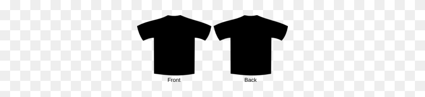 298x132 Black T Shirt Template Clip Art - T Shirt Outline PNG