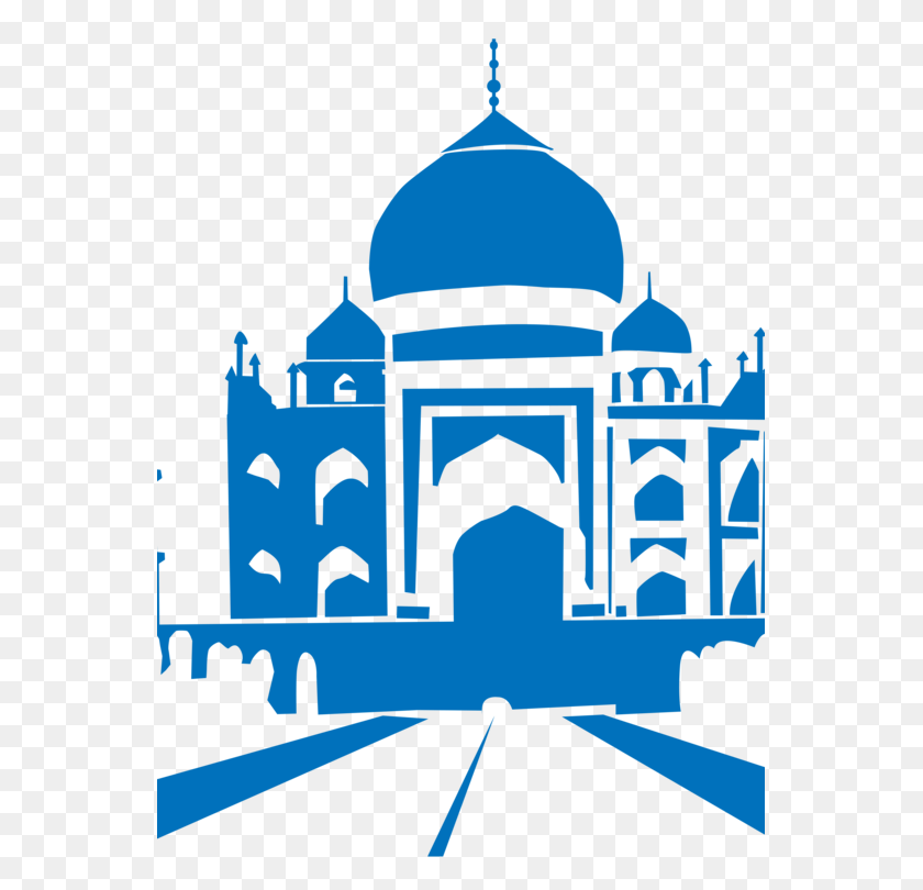 553x750 Black Taj Mahal Landmark Mausoleum Building - World Landmarks Clipart