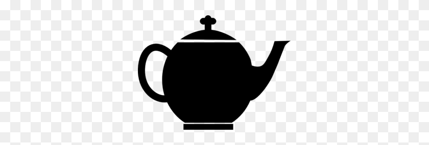 299x225 Black Teapot Clip Art - Teapot Clipart Black And White