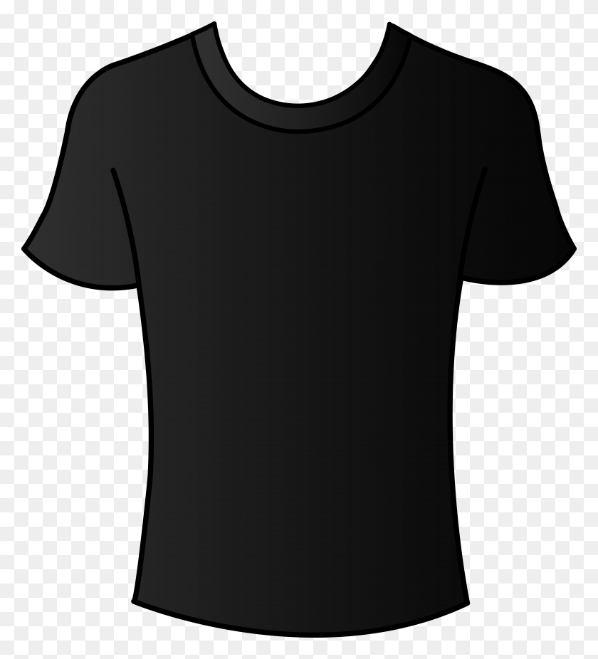 6652x7386 Plantilla De Camiseta Negra - Camiseta Clipart
