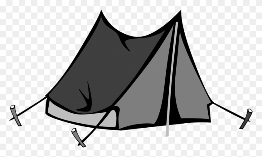 850x483 Black Tent Png - Tampon Clipart
