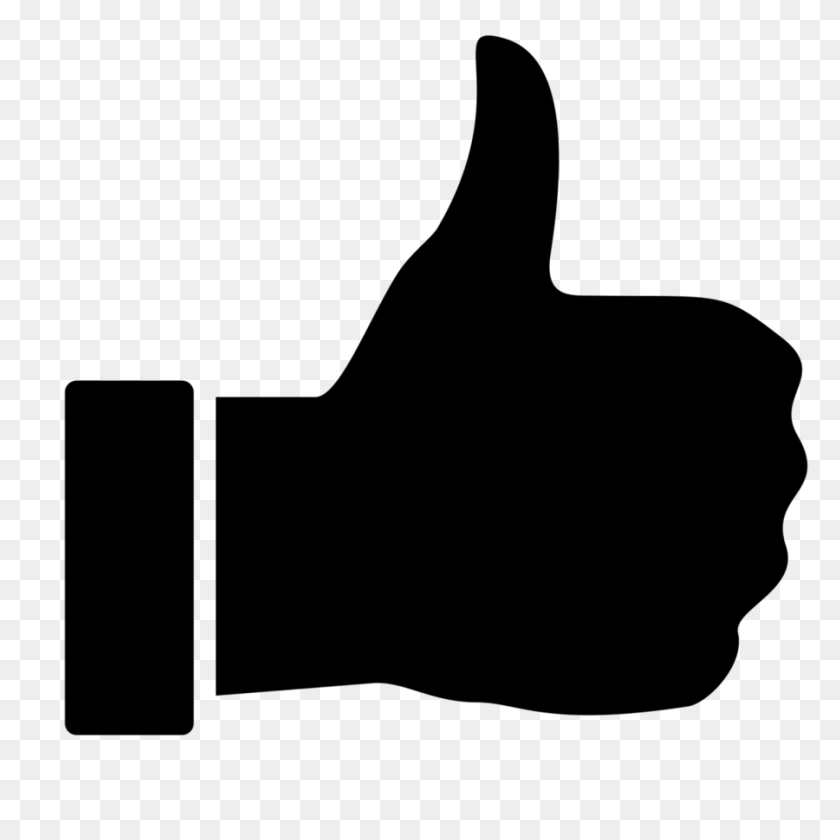 900x900 Black Thumbs Up Icon - Thumb Up PNG