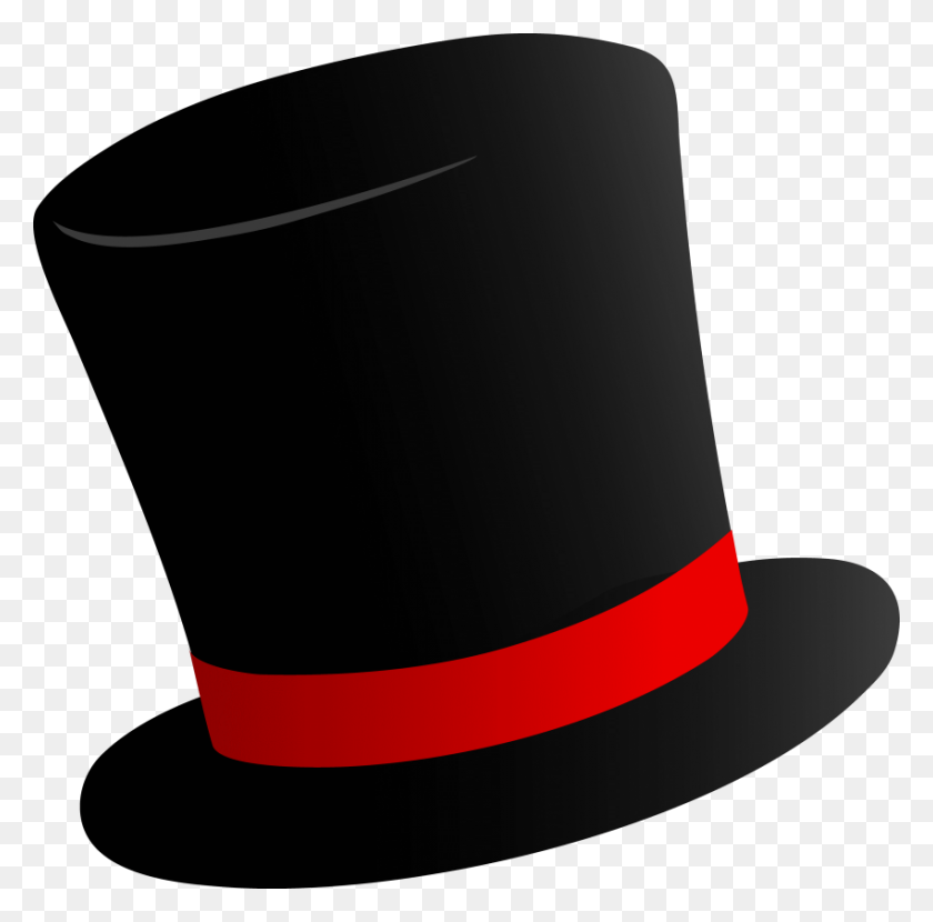850x840 Black Top Hat Png - Tophat PNG