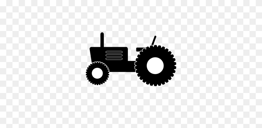 500x353 Black Tractor - Tractor Clipart Black And White