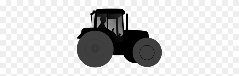 299x207 Black Tractor Clip Art - Tractor Clipart Black And White