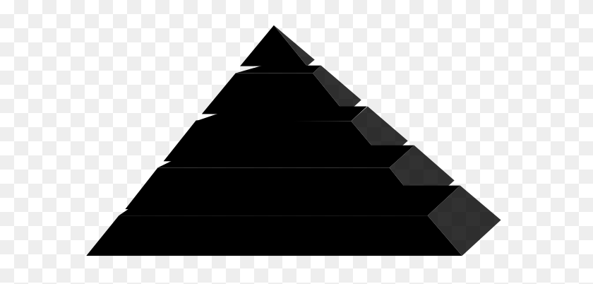 600x342 Черный Треугольник Клипарт - Пирамида Клипарт