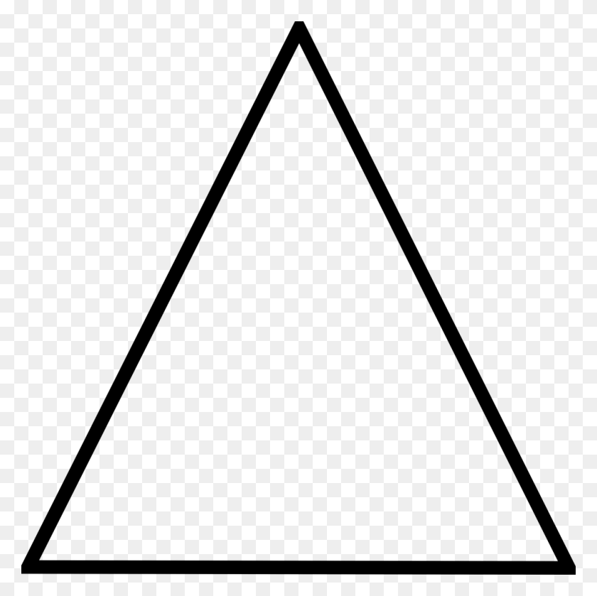 1000x1000 Black Triangle Outline - Triforce Clipart