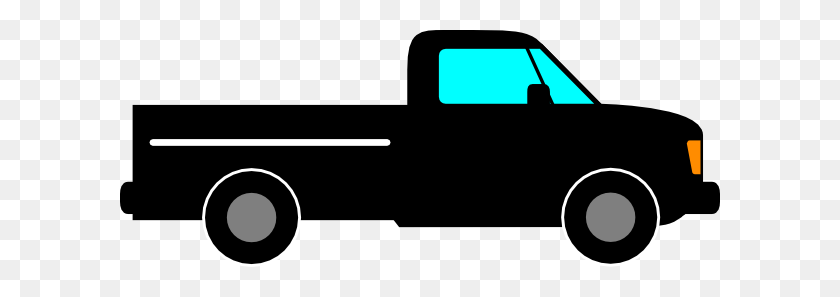 600x237 Black Truck Clip Arts Download - Pickup Truck Clipart Black And White