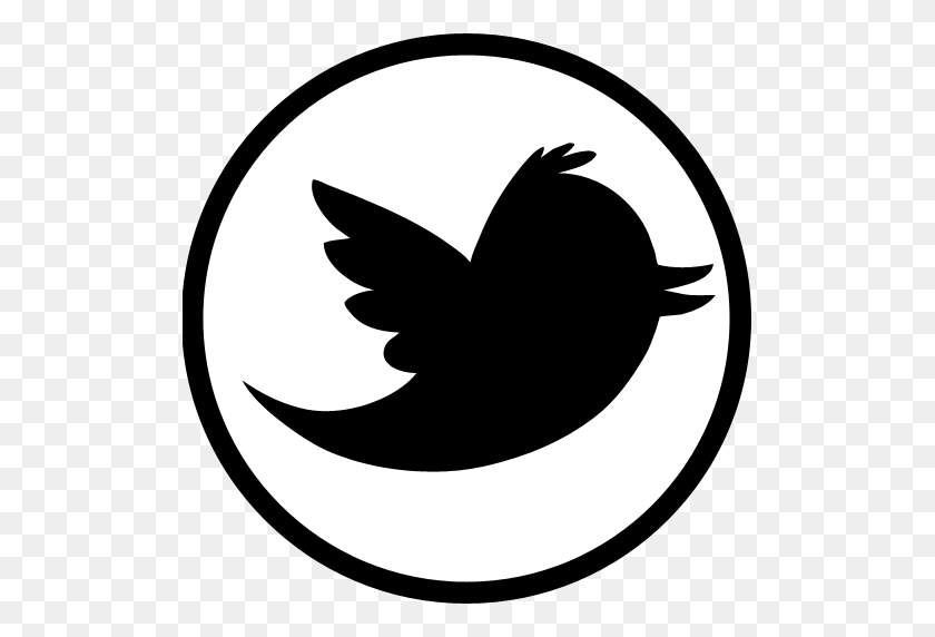 512x512 Black Twitter Logo Png Png Image - Black And White Twitter Logo PNG