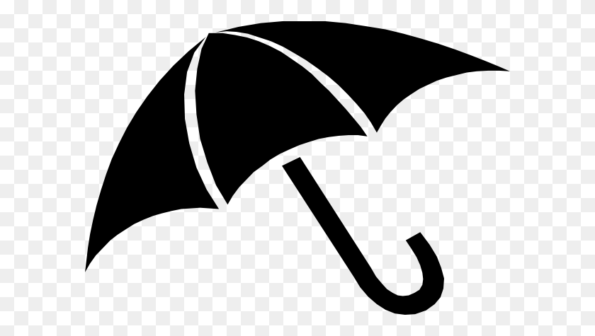 600x415 Black Umbrella Clip Art - Umbrella Clipart Black And White