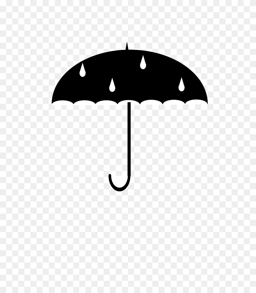 637x900 Черный Зонтик Клипарт Большого Размера Я Отвергаю - Зонтик Клипарт Черный И Белый