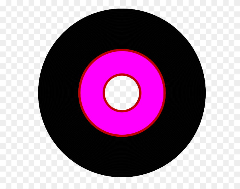 600x601 Black Vinyl Record Clip Art - Record PNG