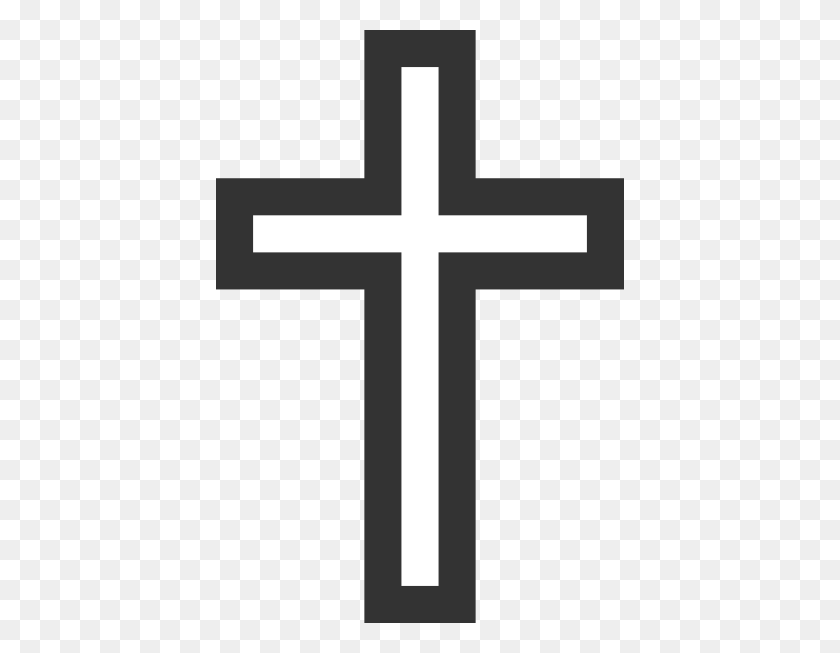 408x593 Black White Cross Png, Clip Art For Web - X Clipart Black And White