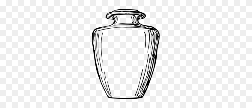 225x299 Black White Greek Jar Clip Art - Peanut Butter Jar Clipart