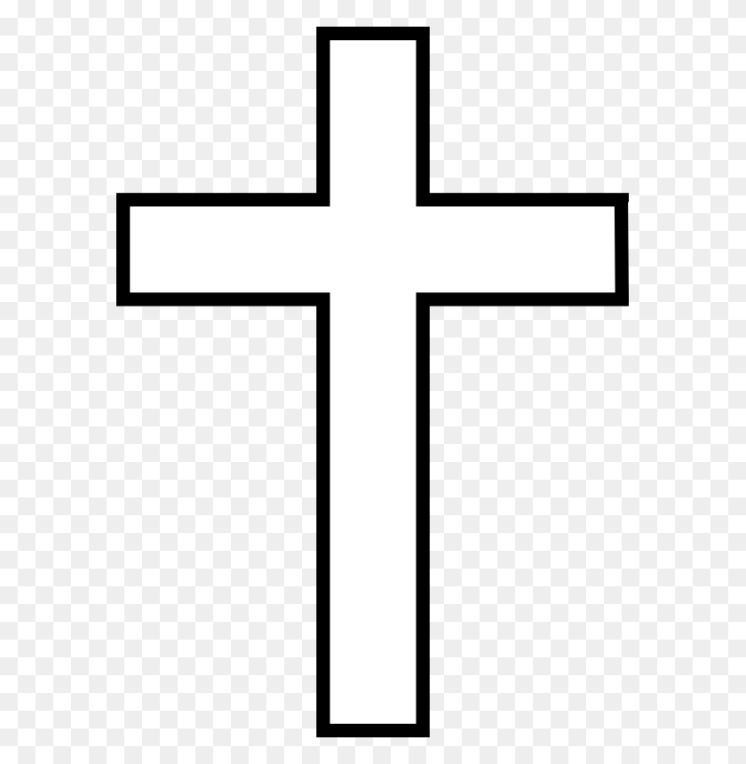 577x800 Черный Белый Обычный Черный Крест Картинки - Крест С Лентой Клипарт