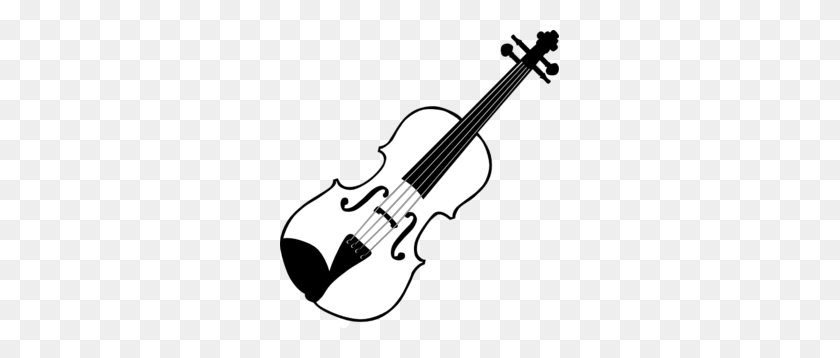 279x298 Black White Violin Clip Art - Violin Black And White Clipart