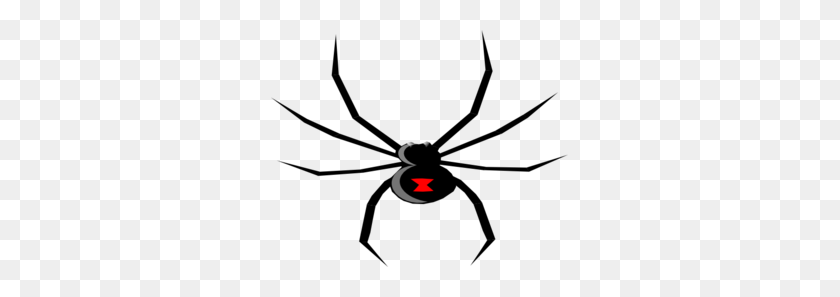 297x237 Black Widow Clip Art - Spider Black And White Clipart
