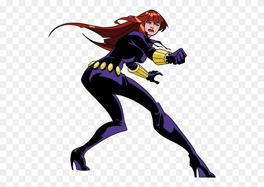 535x536 Black Widow Clipart Avengers Earth's Mightiest Heroes - Black Widow PNG