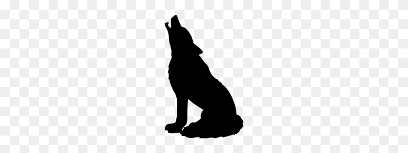 256x256 Значок Черный Волк - Волк Png