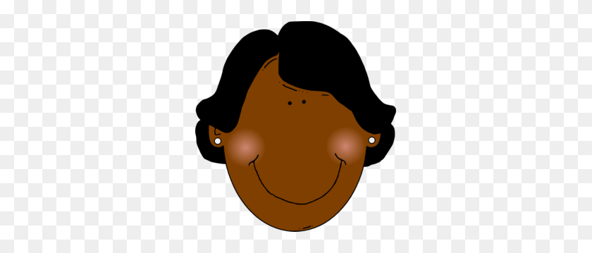 285x299 Black Woman Clip Art - Woman Face Clipart