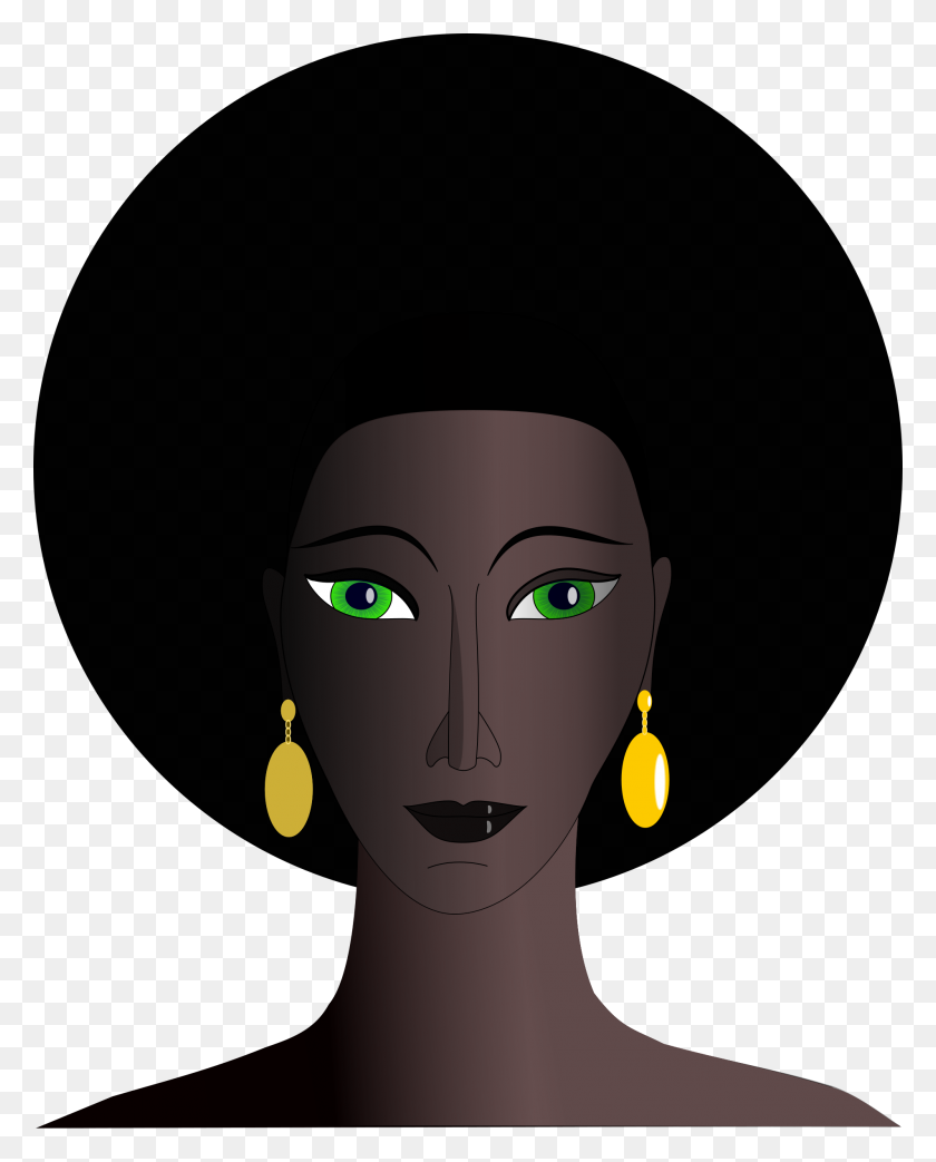 1903x2400 Mujer Negra Con Ojos Verdes Iconos Png - Ojos Negros Png