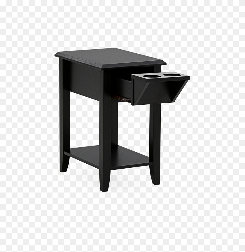 519x804 Black Wood End Table - End Table PNG