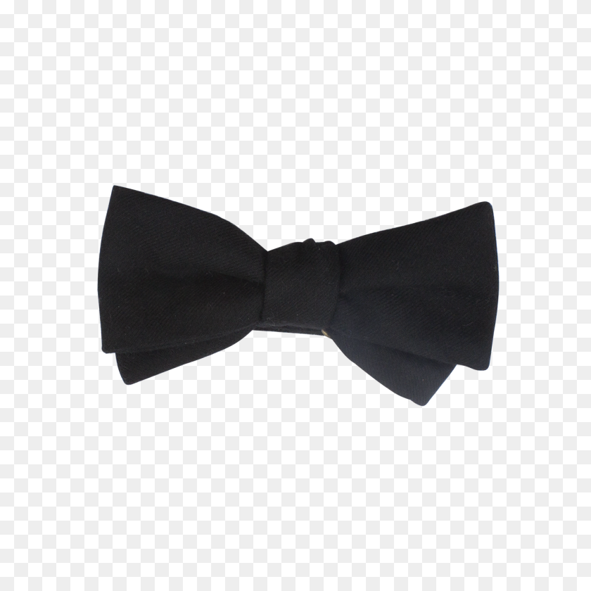 1280x1280 Black Wool Bow Tie - Black Bow PNG