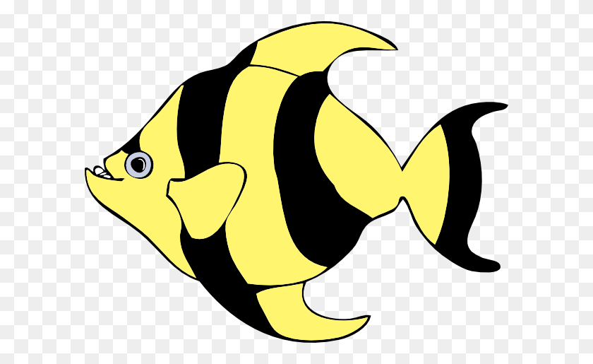 600x455 Black Yellow Fish Clip Art - Yellow Fish Clipart