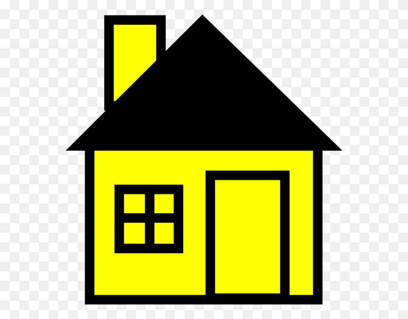 570x598 Черный Желтый Дом Картинки - Желтый Лабораторный Клипарт