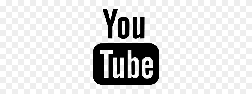 256x256 Black Youtube Icon - White Youtube Logo PNG