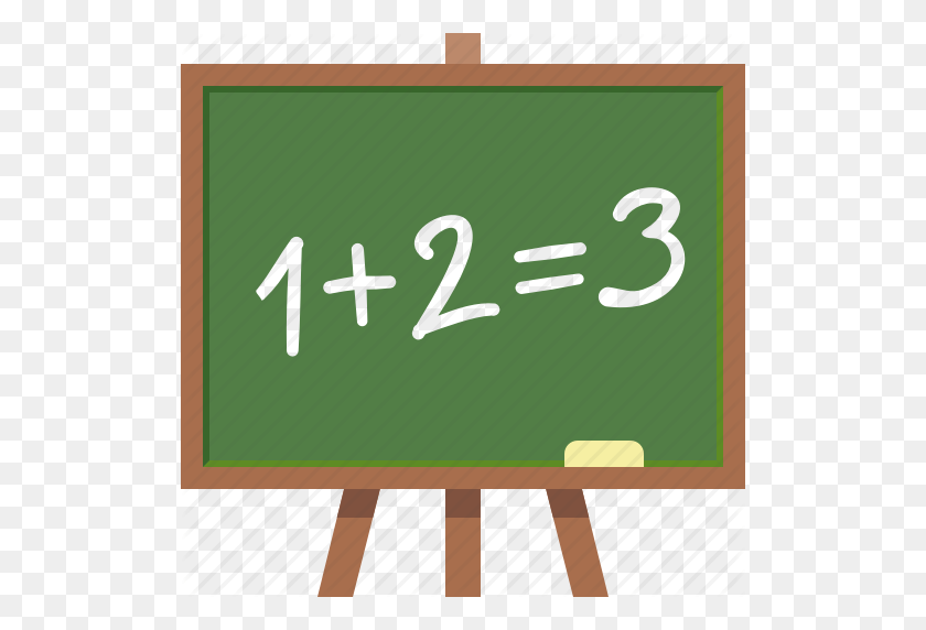 512x512 Pizarra, Educación, Matemáticas, Icono De La Escuela - Pizarra Png