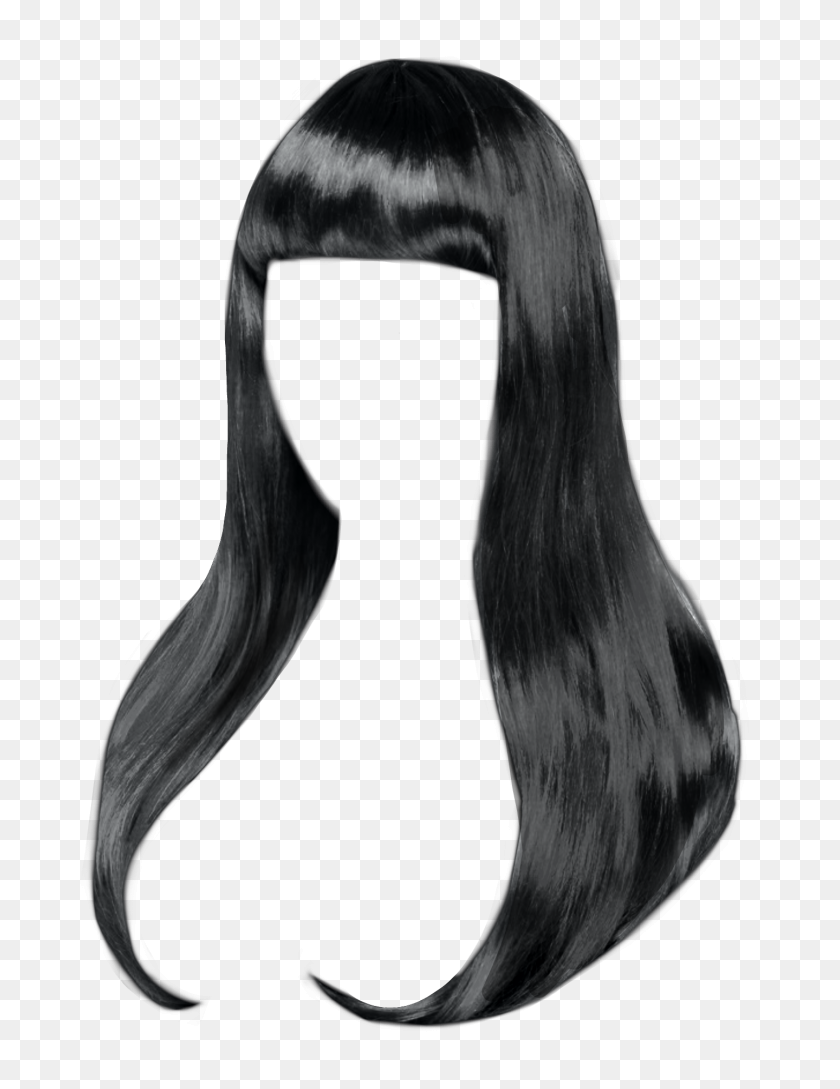 1440x1900 Blackhair Blackwig Wig Hair Bangs Silky - Bangs PNG
