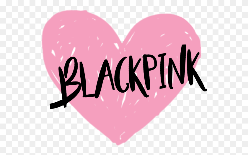 563x467 Блэкпинк Сердце Kpop Корея - Логотип Блэкпинк Png