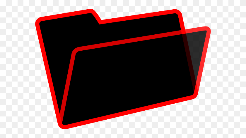 600x414 Blackred Folder Clip Art - Red Folder Clipart