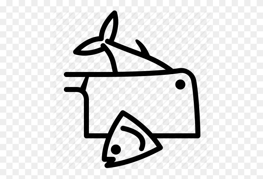 512x512 Blade, Cleaver, Cooking, Cutting, Fish, Knife, Yumminky Icon - Fish Outline PNG