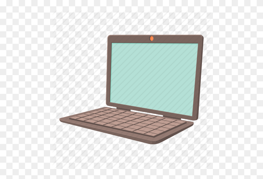 512x512 Blank, Business, Cartoon, Computer, Laptop, Notebook, Technology Icon - Cartoon Computer PNG