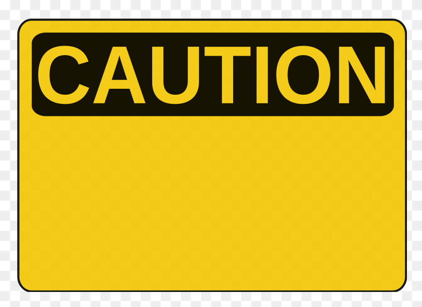 2000x1416 Blank Caution Sign Png Png Image - Caution Sign PNG