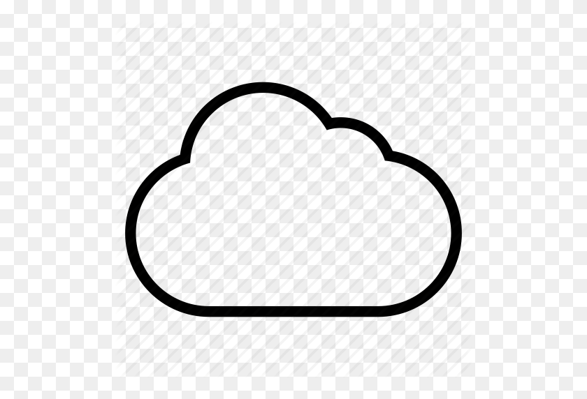 512x512 Blank, Cloud, Line Icon - Cloud Outline PNG