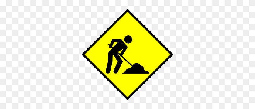 300x300 Blank Construction Sign Clipart - Blank Road Sign Clipart