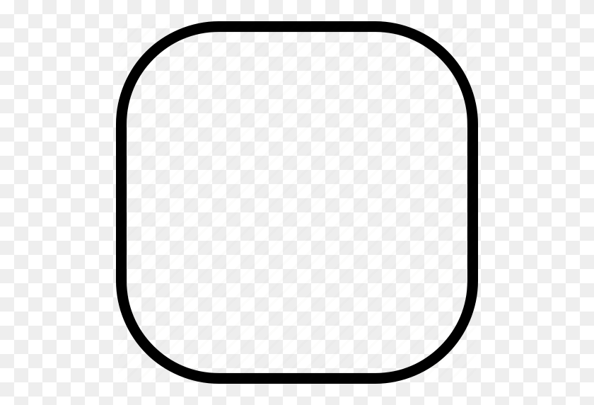 512x512 Blank, Empty, Outline, Rectangle, Shape, Square Icon - Rectangle Outline PNG