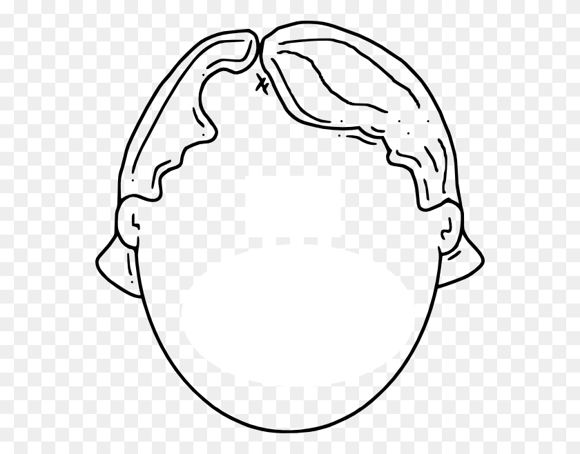 564x598 Blank Face Boy Clip Art - Face Clipart
