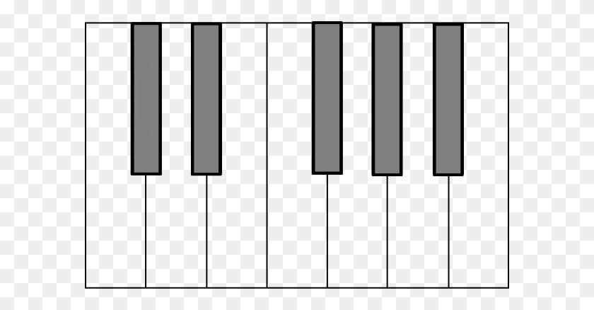 600x378 Пустая Схема Фортепианной Клавиатуры Клипарт - Клипарт Для Фортепиано