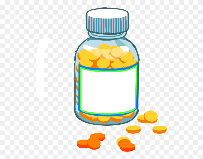 540x598 Blank Pill Bottle Clip Art - Medication Clipart